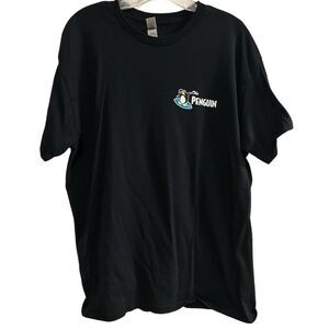 Bethany Beach Delaware Penguin Logo Men's T-Shirt Black Size L